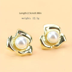 Elegant Pearl Crystal Earrings for Women