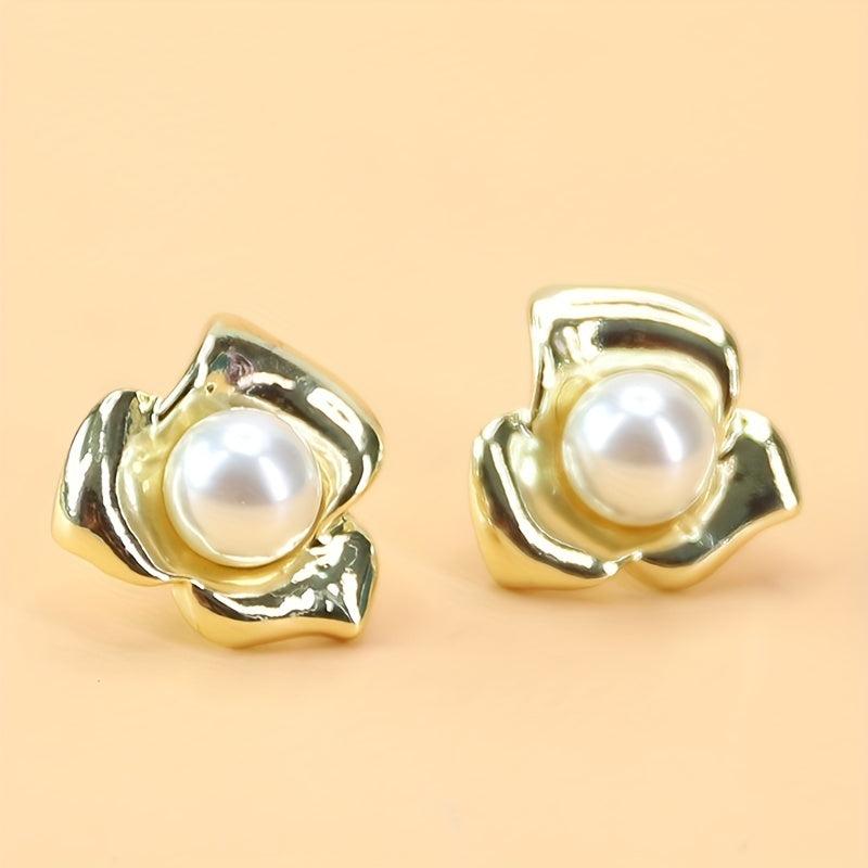 Elegant Pearl Crystal Earrings for Women