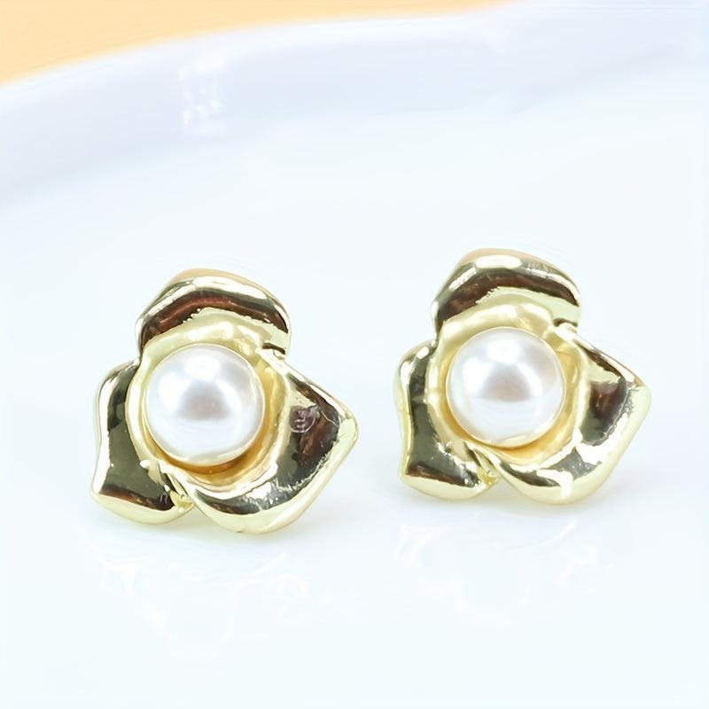 Elegant Pearl Crystal Earrings for Women