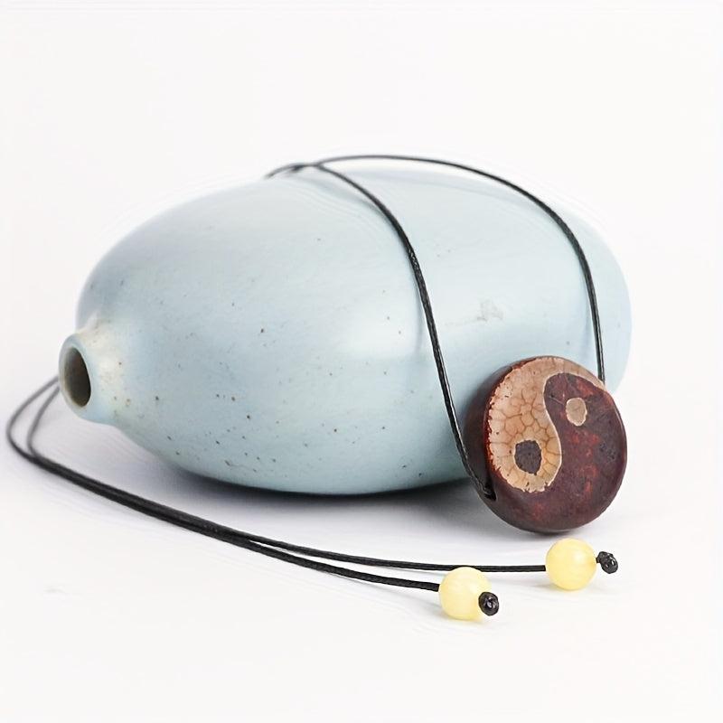 Tibetan Agate Pendant Ethnic Style Short Necklace