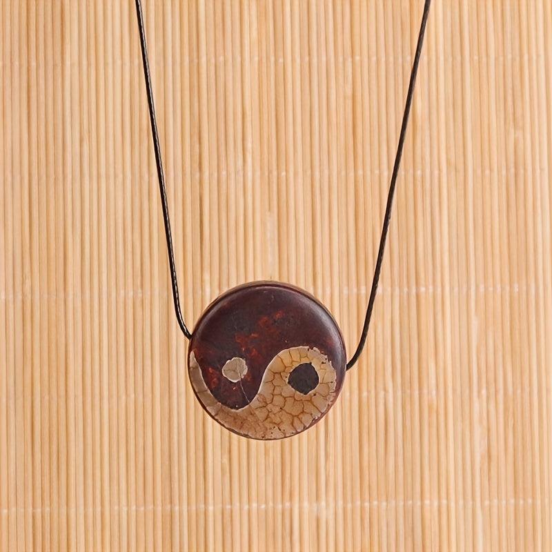 Tibetan Agate Pendant Ethnic Style Short Necklace