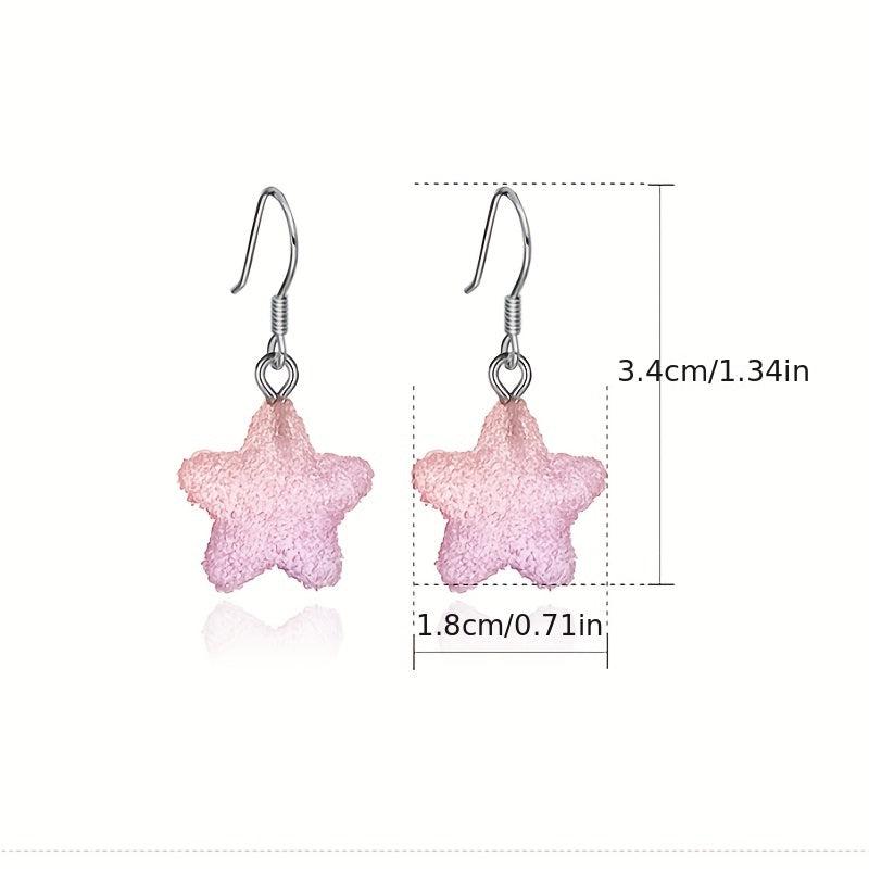 Pentagram Candy Earrings Gradient Soft Girl Earrings