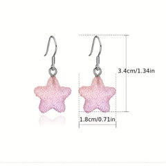Pentagram Candy Earrings Gradient Soft Girl Earrings