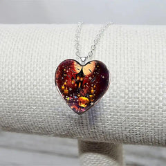 Halloween Fort Heart Necklace for Friends Partners