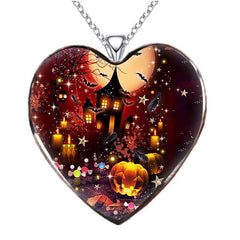 Halloween Fort Heart Necklace for Friends Partners