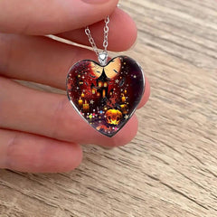 Halloween Fort Heart Necklace for Friends Partners