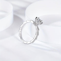 S925 Silver Moissanite Snake Bracelet Ring Set