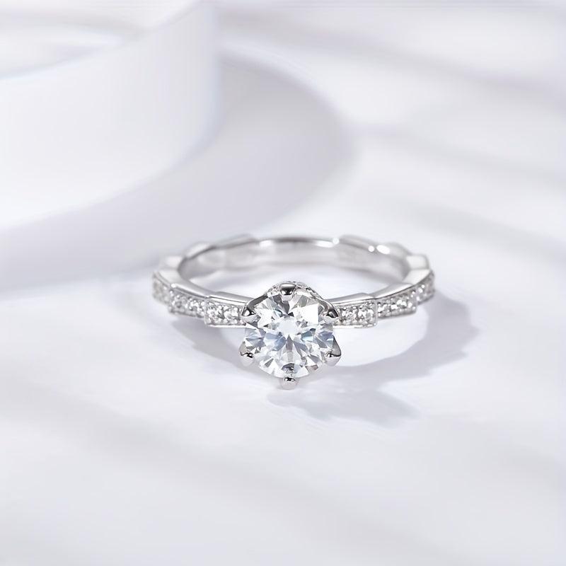 S925 Silver Moissanite Snake Bracelet Ring Set