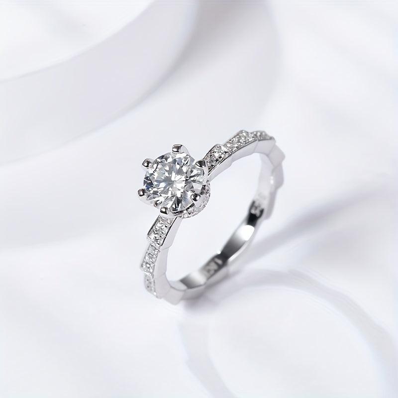 S925 Silver Moissanite Snake Bracelet Ring Set