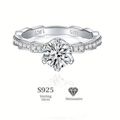 S925 Silver Moissanite Snake Bracelet Ring Set