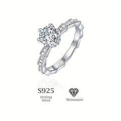 S925 Silver Moissanite Snake Bracelet Ring Set