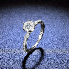 S925 Silver Moissanite Snake Bracelet Ring Set