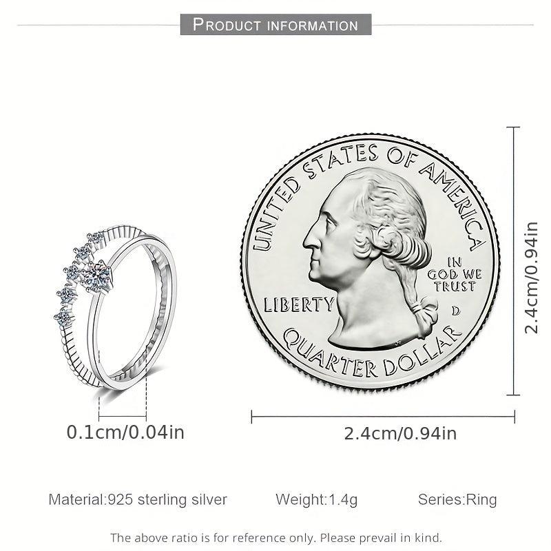 Moissanite Wedding Band 0.1 D VVS1 Sterling Silver Ring