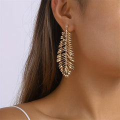 Feather Leaves Dangling Earrings Cartoon Drop Earrings Gift For Women Girls Mom