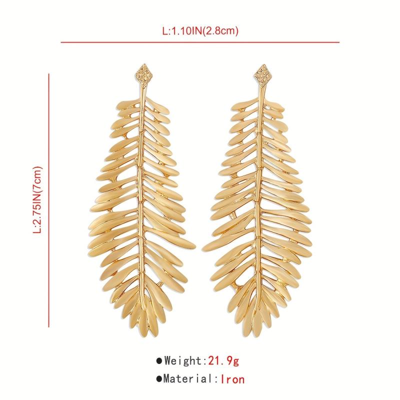 Feather Leaves Dangling Earrings Cartoon Drop Earrings Gift For Women Girls Mom