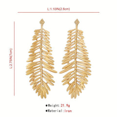 Feather Leaves Dangling Earrings Cartoon Drop Earrings Gift For Women Girls Mom
