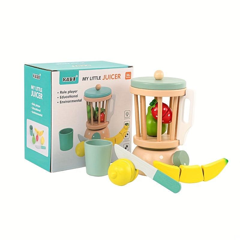 Wooden Play House Juicer Boys and Girls Fruit Cutting Game Toy