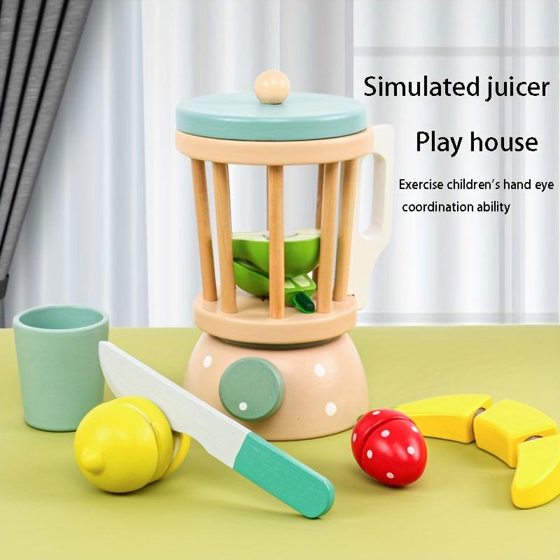 Wooden Play House Juicer Boys and Girls Fruit Cutting Game Toy