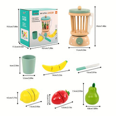 Wooden Play House Juicer Boys and Girls Fruit Cutting Game Toy