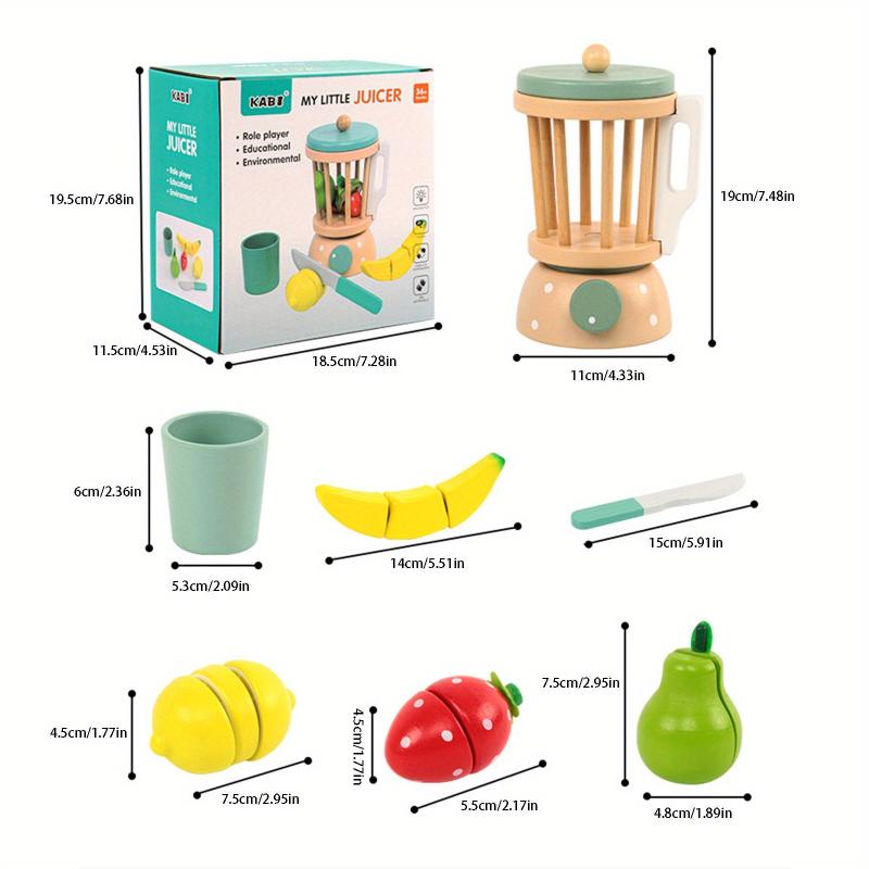 Wooden Play House Juicer Boys and Girls Fruit Cutting Game Toy