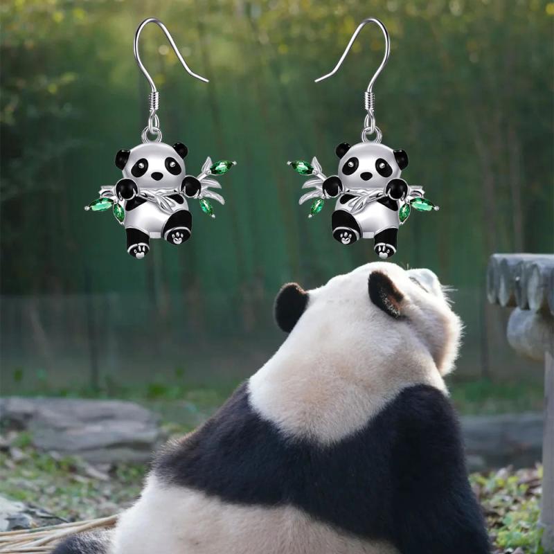 Panda Bamboo Necklace for Women Girls Birthday