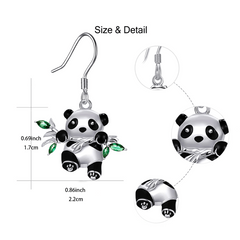 Panda Bamboo Necklace for Women Girls Birthday