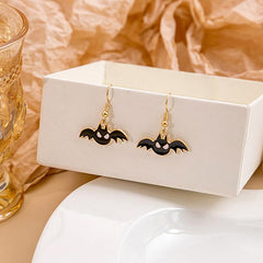 Halloween Bat Pumpkin Earrings Horror Skull Eyedrop Earrings