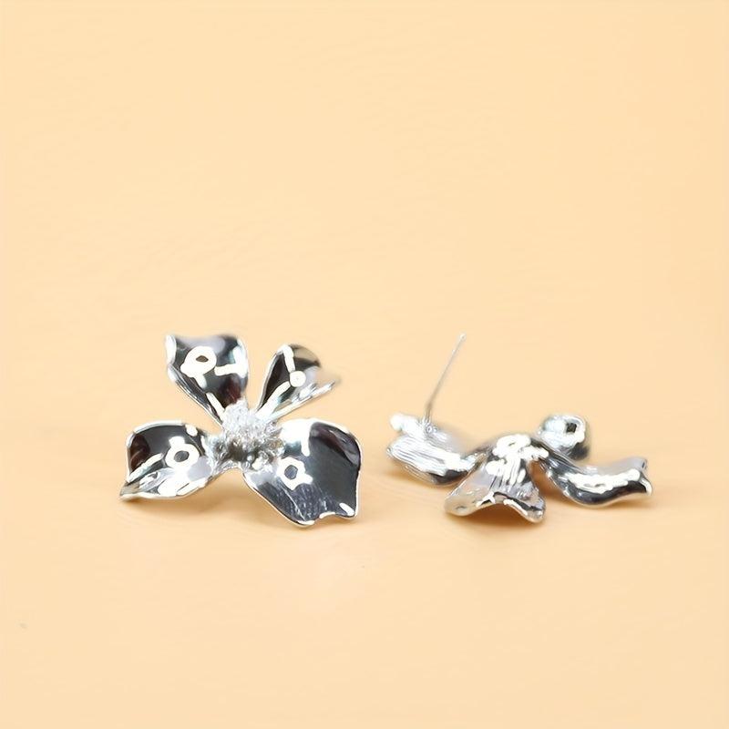 Pearl Stud Earrings Retro Crystal Earrings