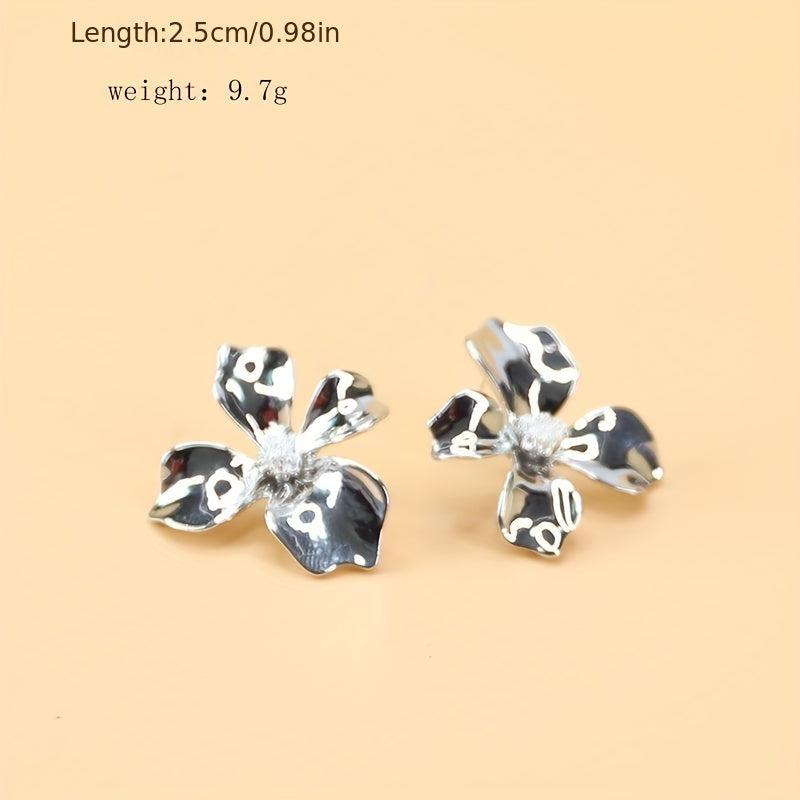 Pearl Stud Earrings Retro Crystal Earrings