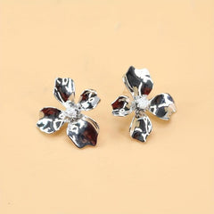 Pearl Stud Earrings Retro Crystal Earrings