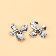 Pearl Stud Earrings Retro Crystal Earrings