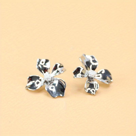 Pearl Stud Earrings Retro Crystal Earrings
