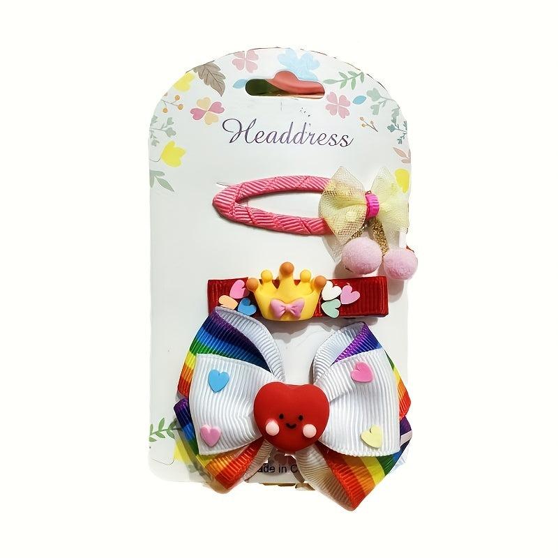 Kids Big Bow Hairpin Set Hair Fairy Headdress