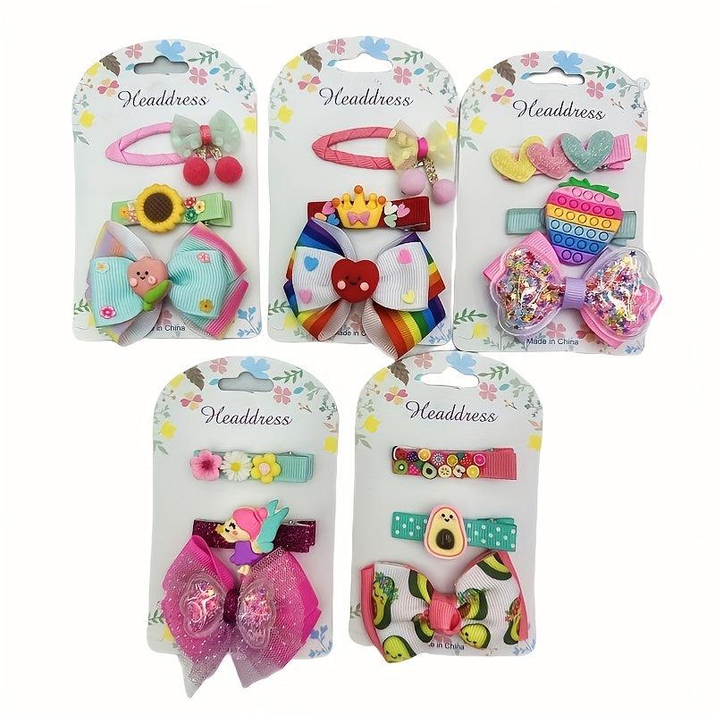 Kids Big Bow Hairpin Set Hair Fairy Headdress