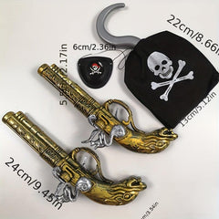 Pirate Eye Mask Children's Cosplay Dress Up Caribbean Pirate Gun Hook Toy