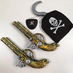 Pirate Eye Mask Children's Cosplay Dress Up Caribbean Pirate Gun Hook Toy