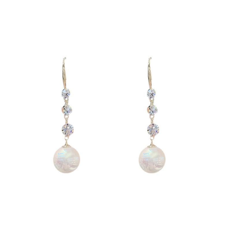 Rhinestone Beads Earrings Earhook