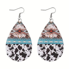Bohemian Milk Pattern Water Drop Earrings - Toy Anniversary Christmas Gift
