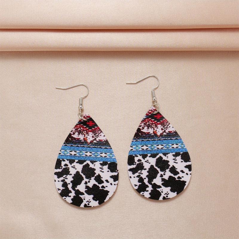 Bohemian Milk Pattern Water Drop Earrings - Toy Anniversary Christmas Gift