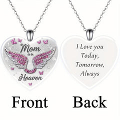Love Crystal Pendant Necklace Alphabet Necklace For Daughter