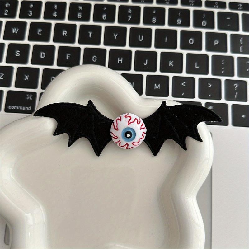 2 Pcs Halloween Bat Hairpin Goth Hairpin Devil Eye Hair Accessories