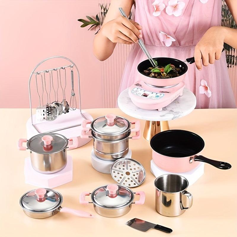 Kids Stainless Steel Mini Kitchen Set