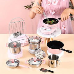 Kids Stainless Steel Mini Kitchen Set