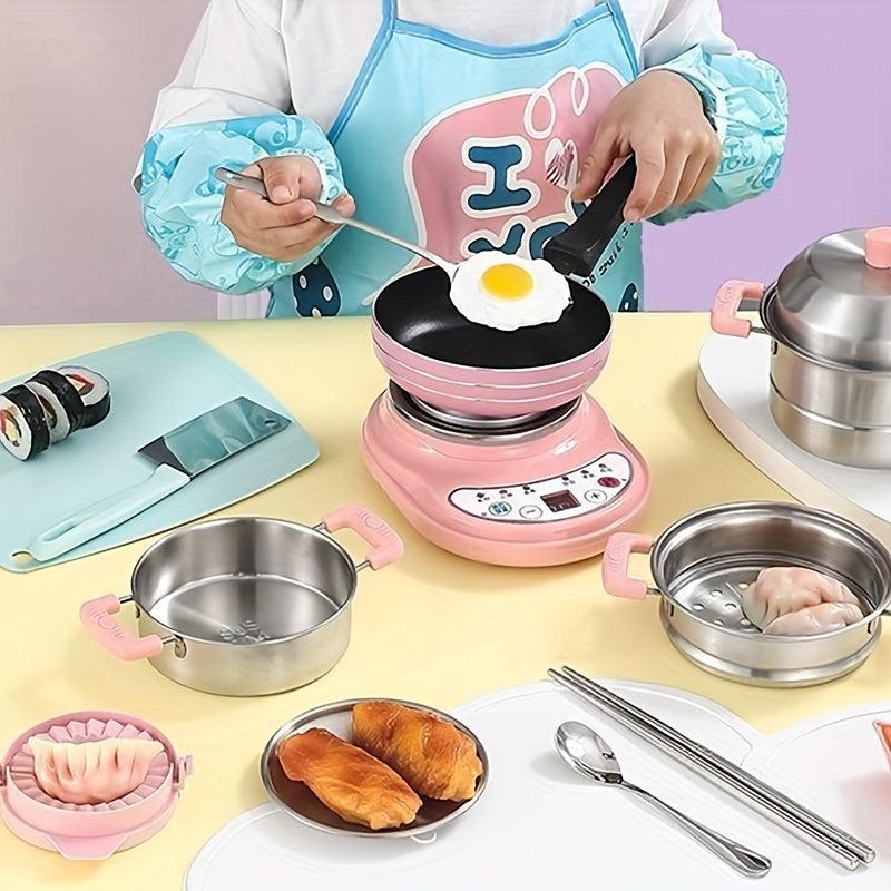 Kids Stainless Steel Mini Kitchen Set