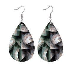 Drop Shape Wooden Earrings Holiday Favor Party Favor Girls Dress Up Jewelry