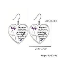 Dragonfly Glass Pendant Earrings for Girls, Halloween Graduation Gift