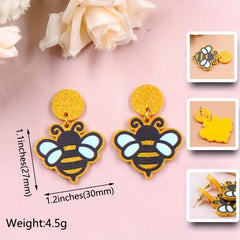 Easter Earrings Girl Gift Bee Earrings Acrylic Y2K Style Ornaments