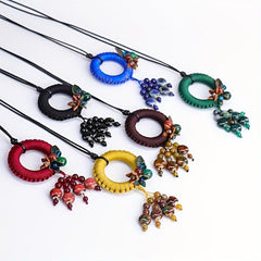Handwoven Necklace Long Tassel Sweater Chain Ladies Jewelry