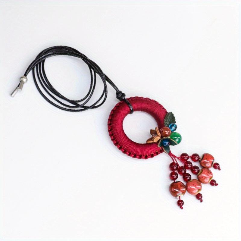 Handwoven Necklace Long Tassel Sweater Chain Ladies Jewelry
