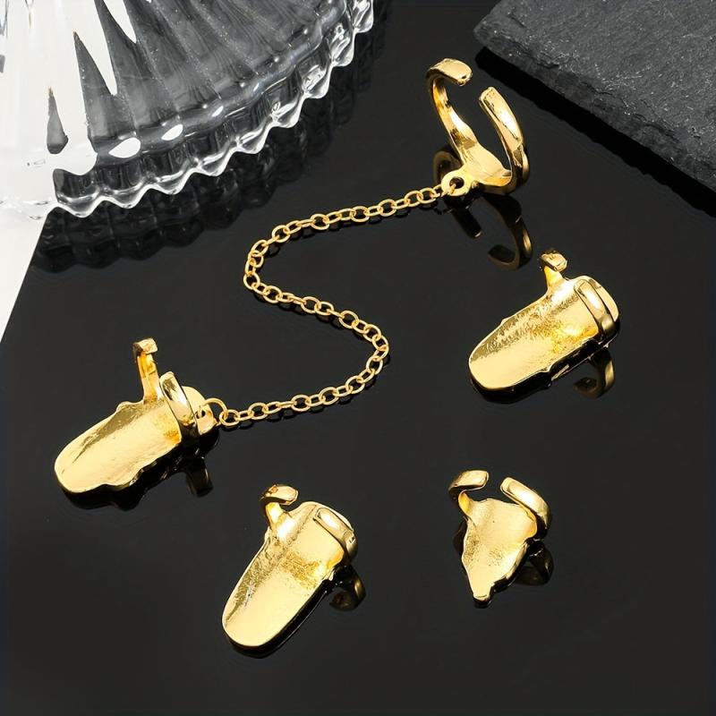 Anime Adjustable Nail Ring Gothic Metal Irregular Finger Ring